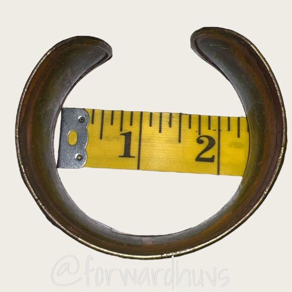 Thick Copper Colored Cuff Bracelet - IHI India - Picture 7 of 8